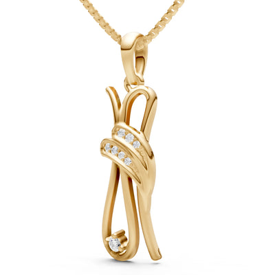 Diamond Abstract Embrace Pendant