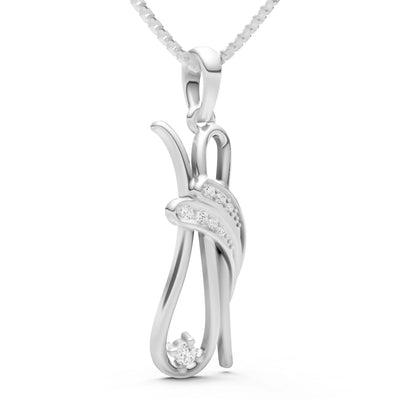 Diamond Abstract Embrace Pendant