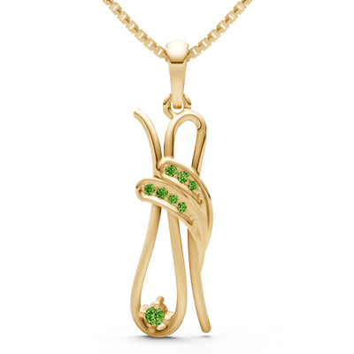Peridot Abstract Embrace Pendant
