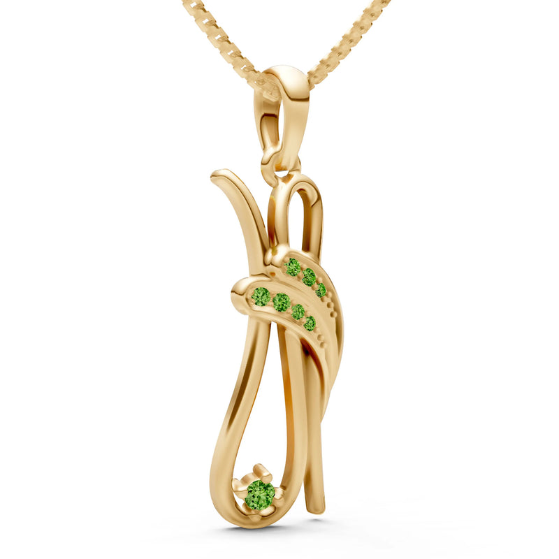 Peridot Abstract Embrace Pendant