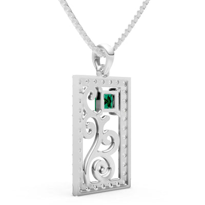 Trellis Pattern Inset Luster Pendant