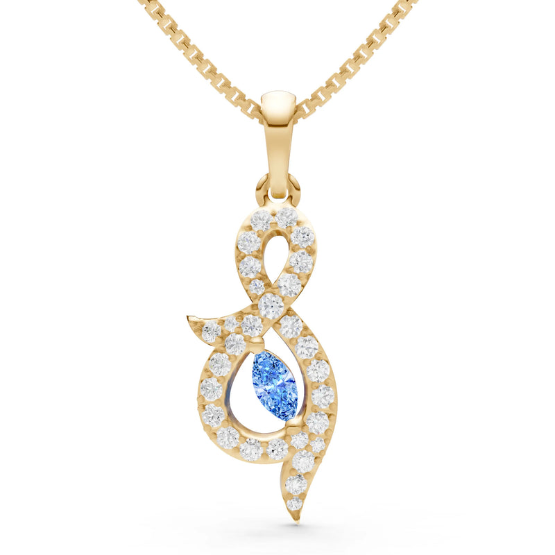 Swiss Blue Topaz Undulation Station Adornment Pendant