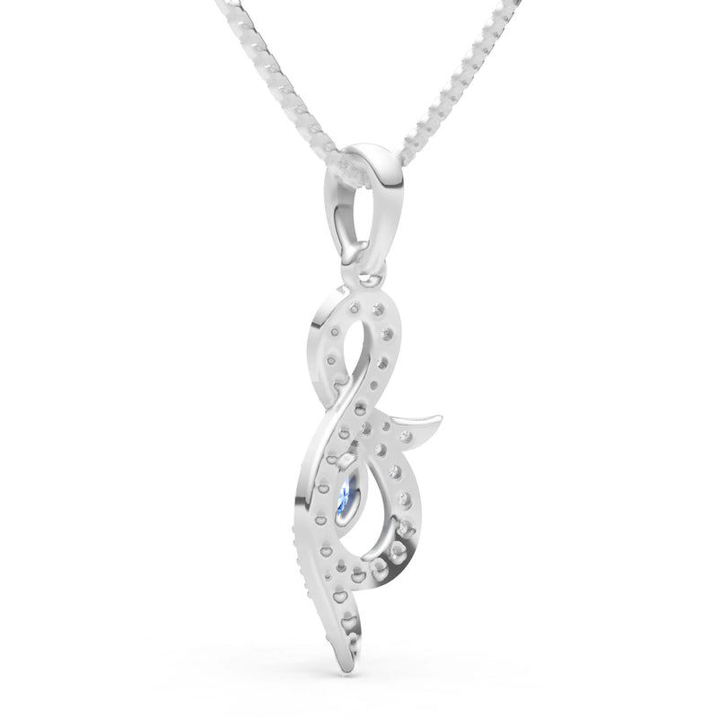 Swiss Blue Topaz Undulation Station Adornment Pendant