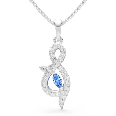 Swiss Blue Topaz Undulation Station Adornment Pendant