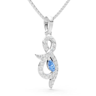 Swiss Blue Topaz Undulation Station Adornment Pendant