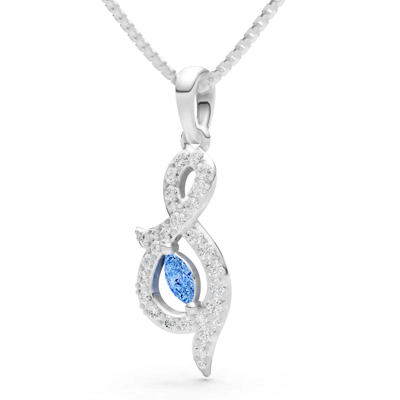 Swiss Blue Topaz Undulation Station Adornment Pendant