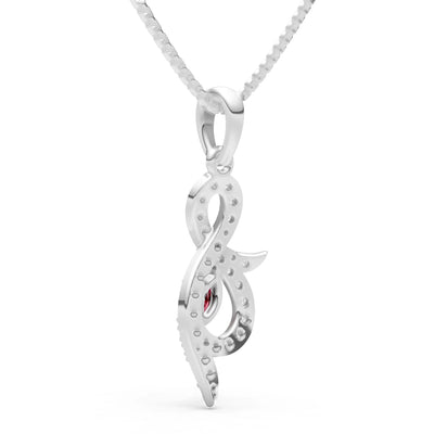 Garnet Undulation Station Adornment Pendant