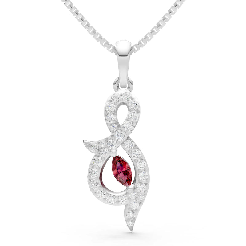 Garnet Undulation Station Adornment Pendant