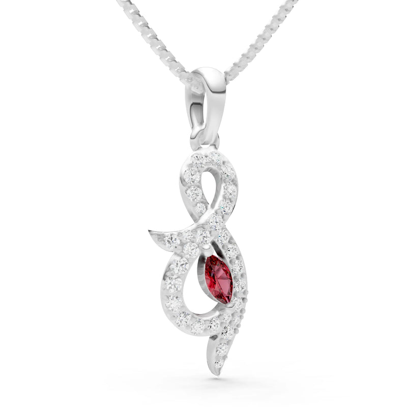 Garnet Undulation Station Adornment Pendant