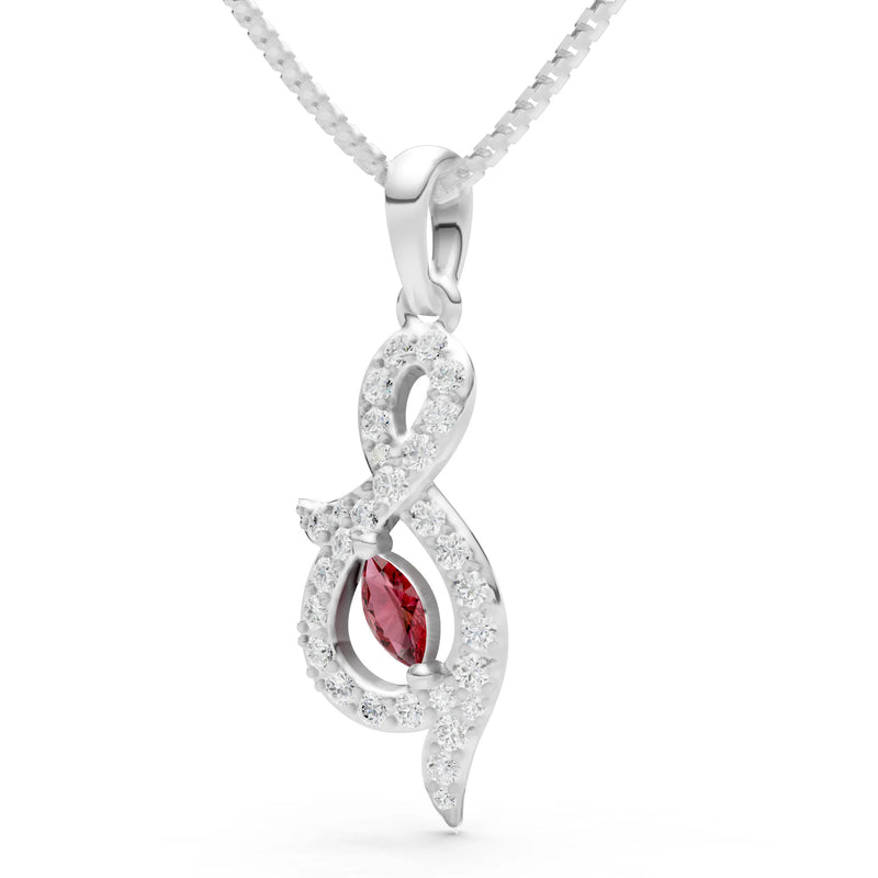 Garnet Undulation Station Adornment Pendant