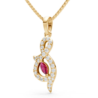 Ruby Undulation Station Adornment Pendant