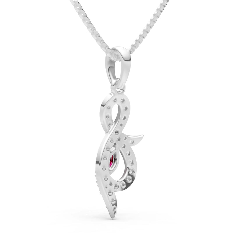 Ruby Undulation Station Adornment Pendant
