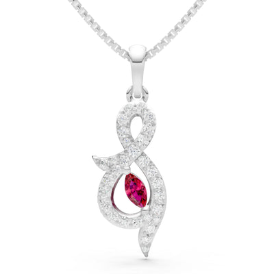 Ruby Undulation Station Adornment Pendant