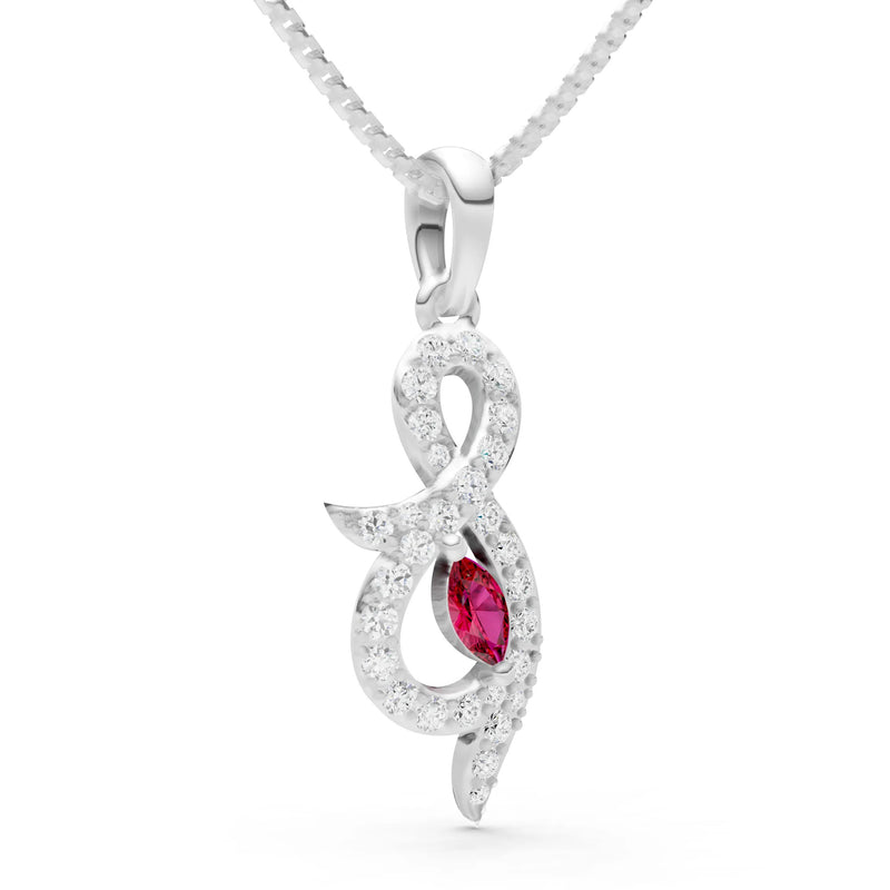 Ruby Undulation Station Adornment Pendant