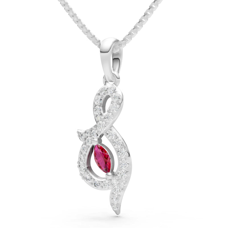 Ruby Undulation Station Adornment Pendant