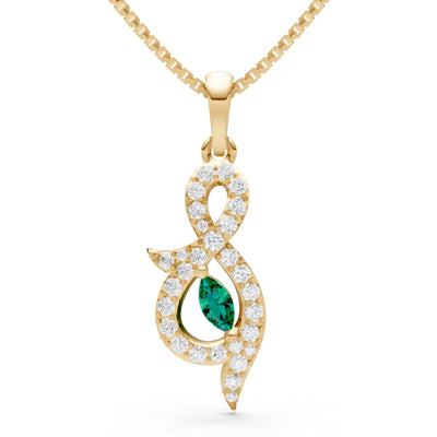 Emerald Undulation Station Adornment Pendant