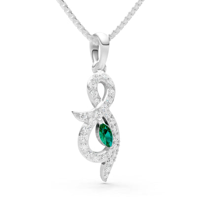 Emerald Undulation Station Adornment Pendant