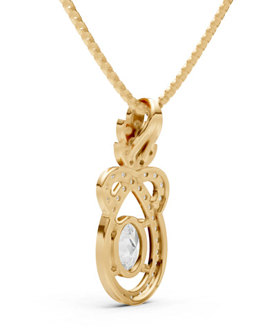 Diamond Oval Knot Pendant