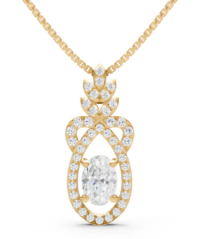 Regal Knot Oval Focus Splendor Pendant