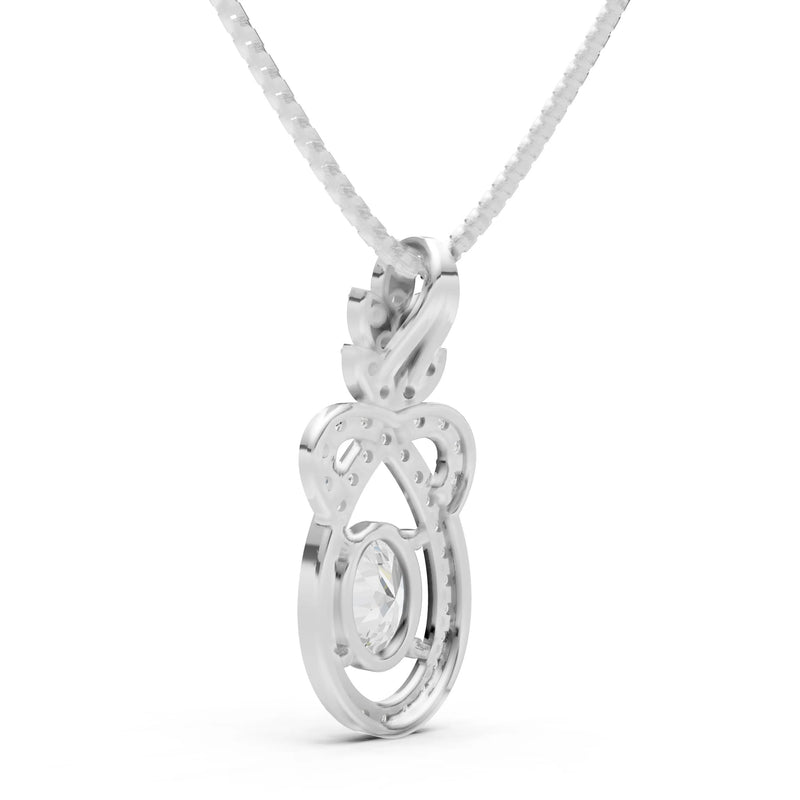 Diamond Oval Knot Pendant