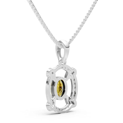 Citrine Oval Gemstone Pendant