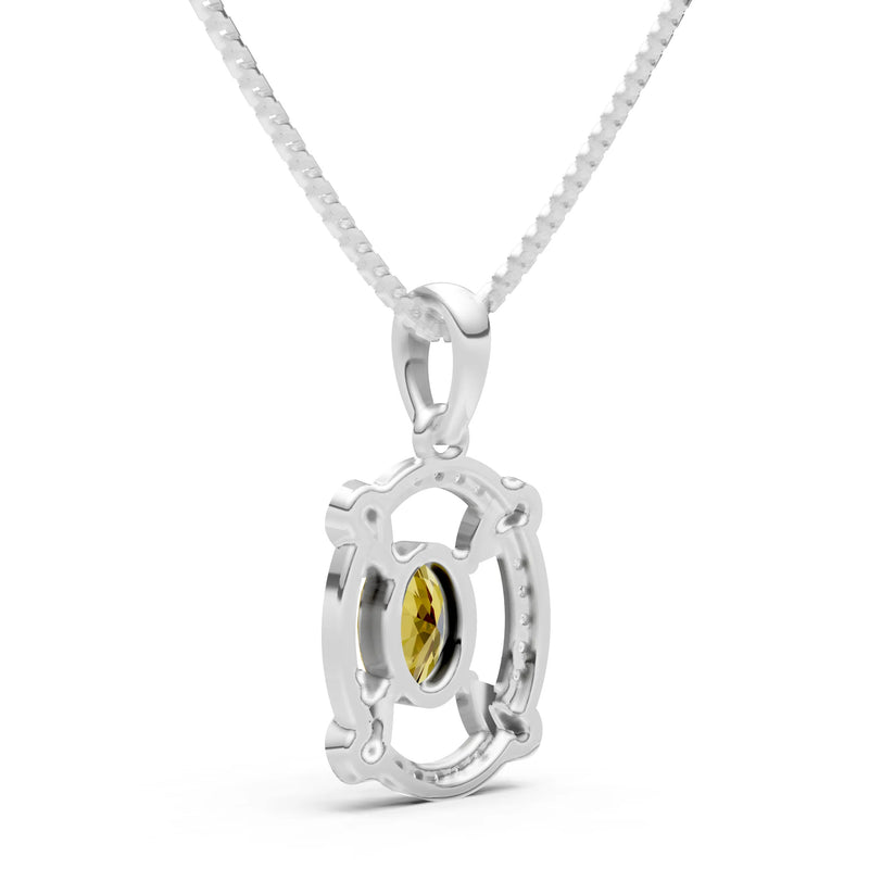 Citrine Oval Gemstone Pendant