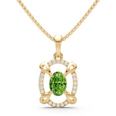 Peridot Oval Gemstone Pendant