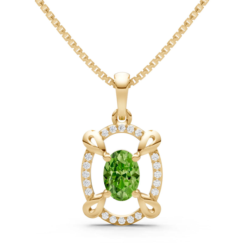 Peridot Oval Gemstone Pendant