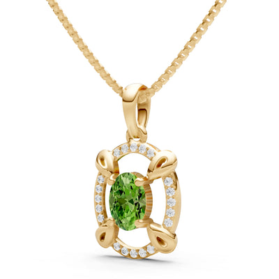 Peridot Oval Gemstone Pendant