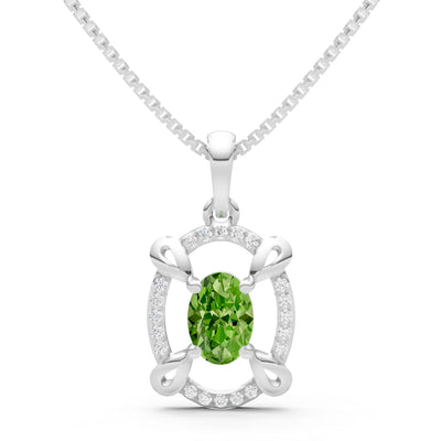 Peridot Oval Gemstone Pendant