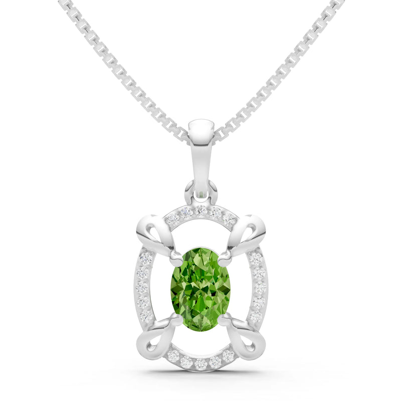 Peridot Oval Gemstone Pendant