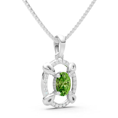 Peridot Oval Gemstone Pendant
