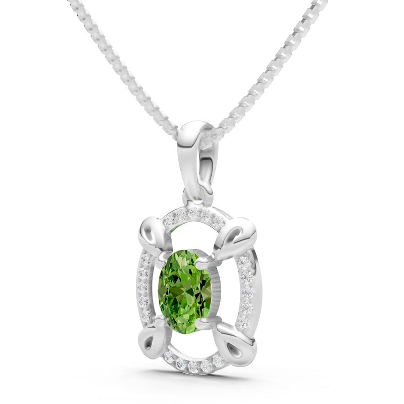 Peridot Oval Gemstone Pendant
