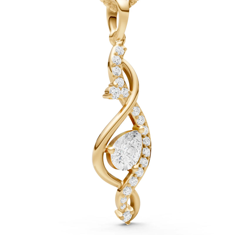 Diamond Infinity Drop Entwine Glimmer Pendant