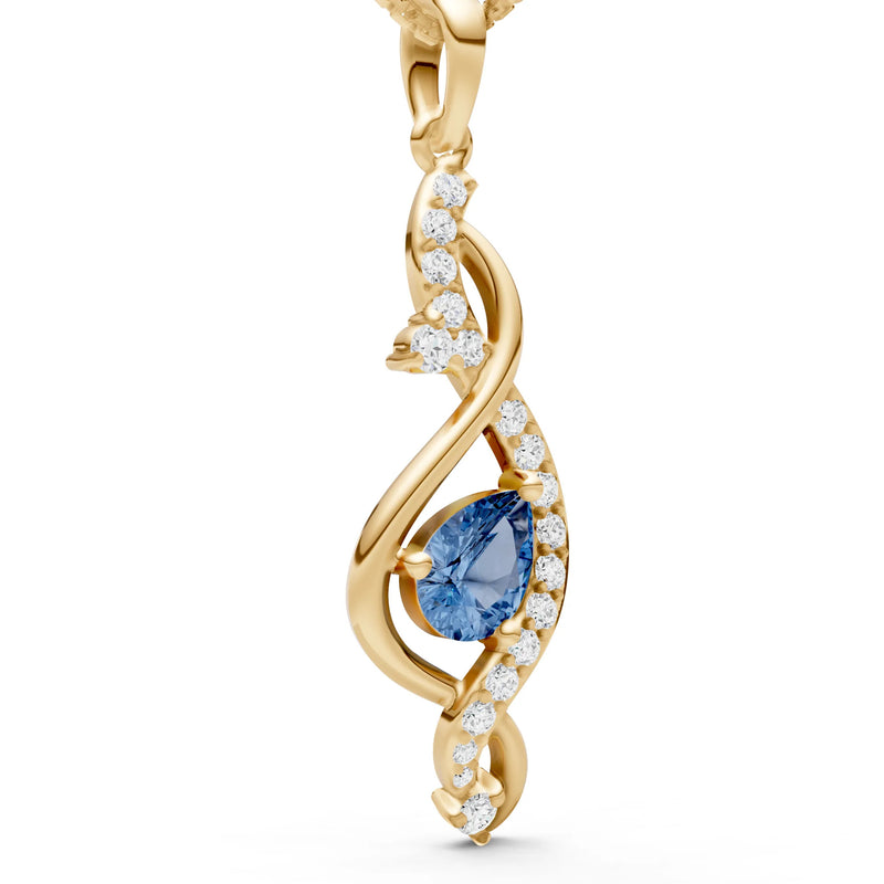 London Blue Topaz Infinity Drop Pendant