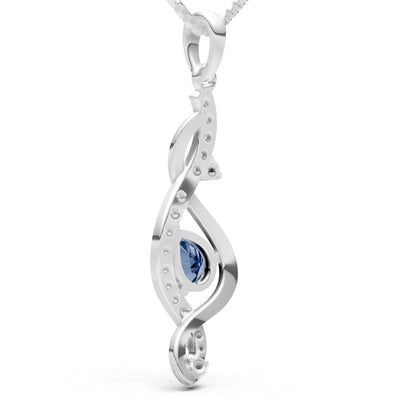 London Blue Topaz Infinity Drop Pendant