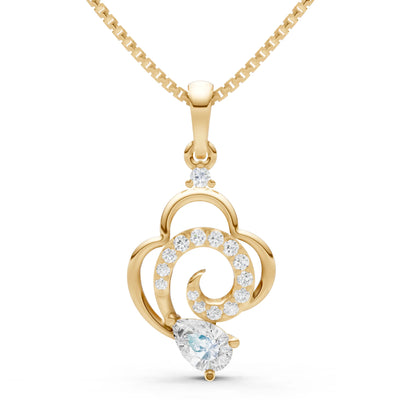 Diamond Swirl Fire Pendant