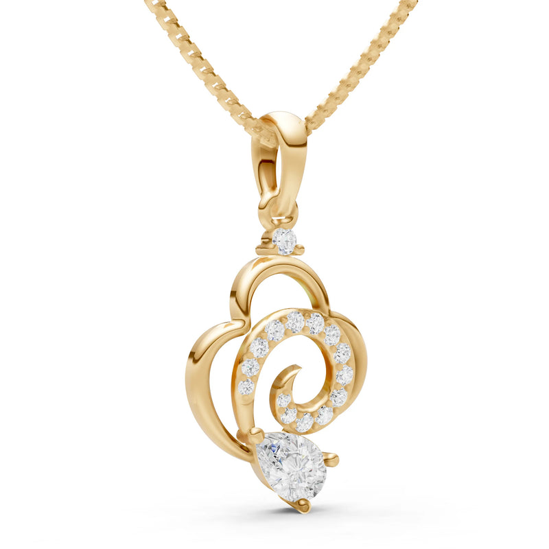 Diamond Swirl Fire Pendant