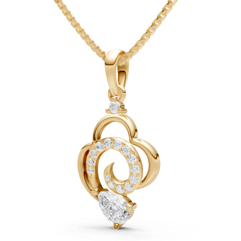 Diamond Swirl Fire Pendant