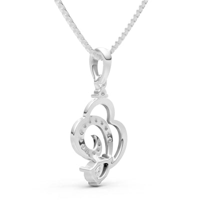 Diamond Swirl Fire Pendant