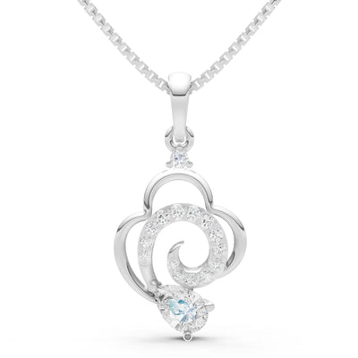 Diamond Swirl Fire Pendant