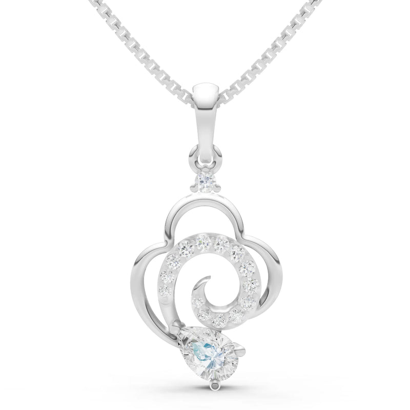 Diamond Swirl Fire Pendant
