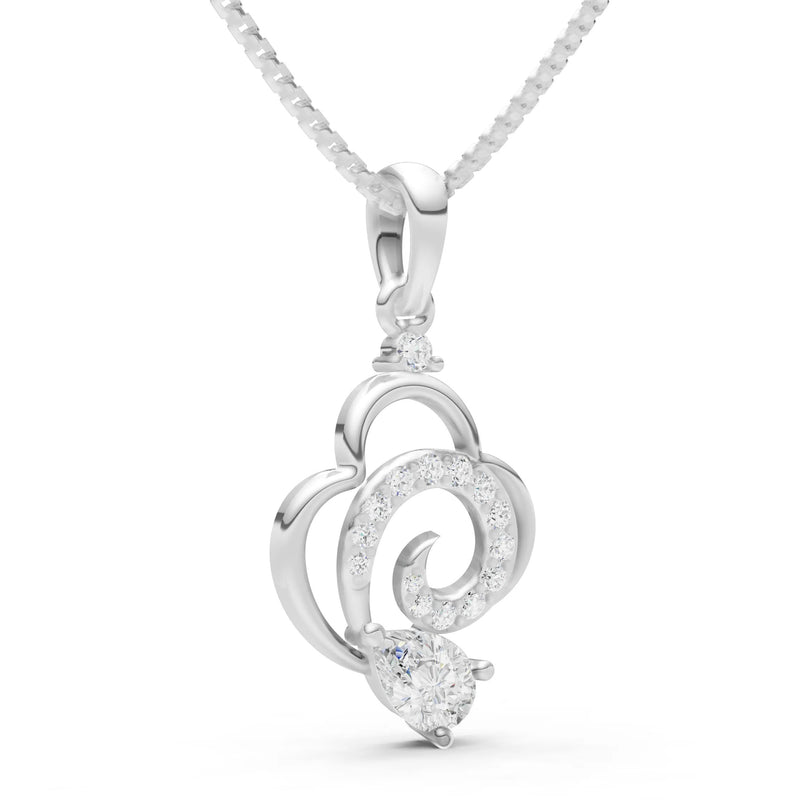 Diamond Swirl Fire Pendant