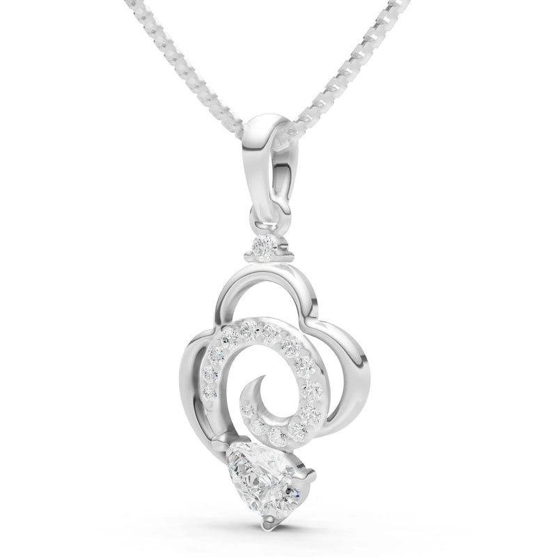 Diamond Swirl Fire Pendant