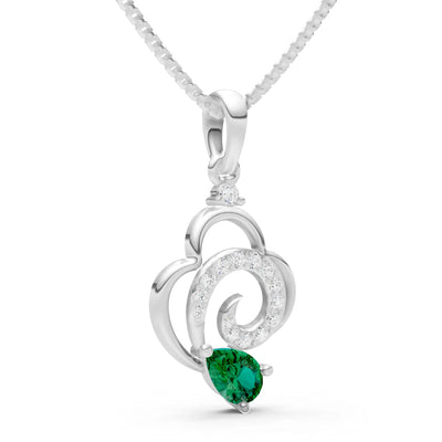 Emerald Vortex Swirl Descending Fire Pendant