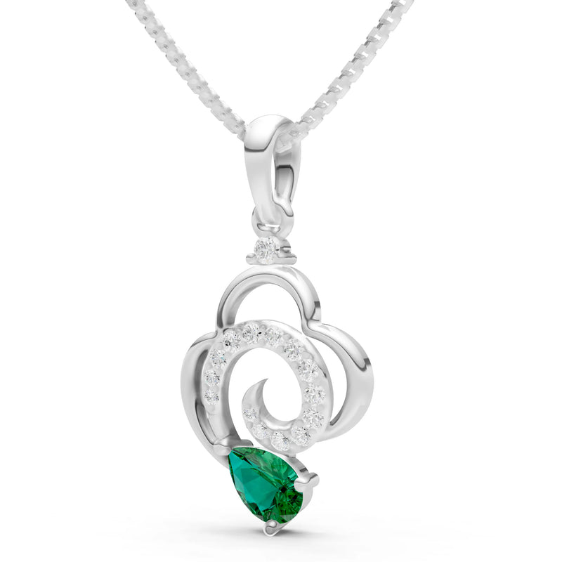 Emerald Vortex Swirl Descending Fire Pendant
