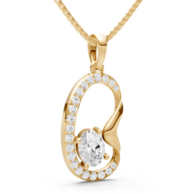 Diamond Crescent Embrace Pendant