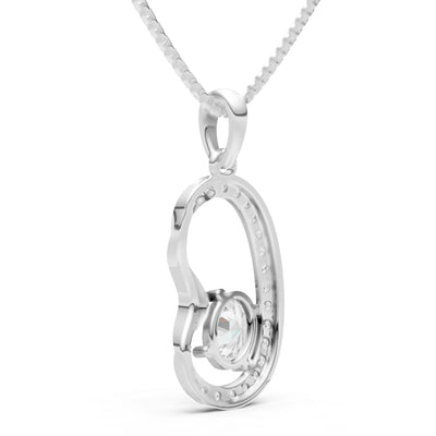 Diamond Crescent Embrace Pendant