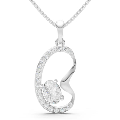 Diamond Crescent Embrace Pendant