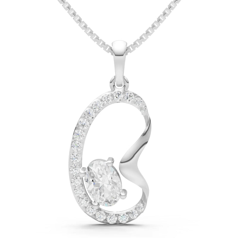 Diamond Crescent Embrace Pendant